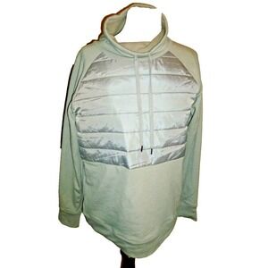 NEW Xersion‎  Puffer Hoodie Sweatshirt Jacket Light Green Women's Medium $60 M